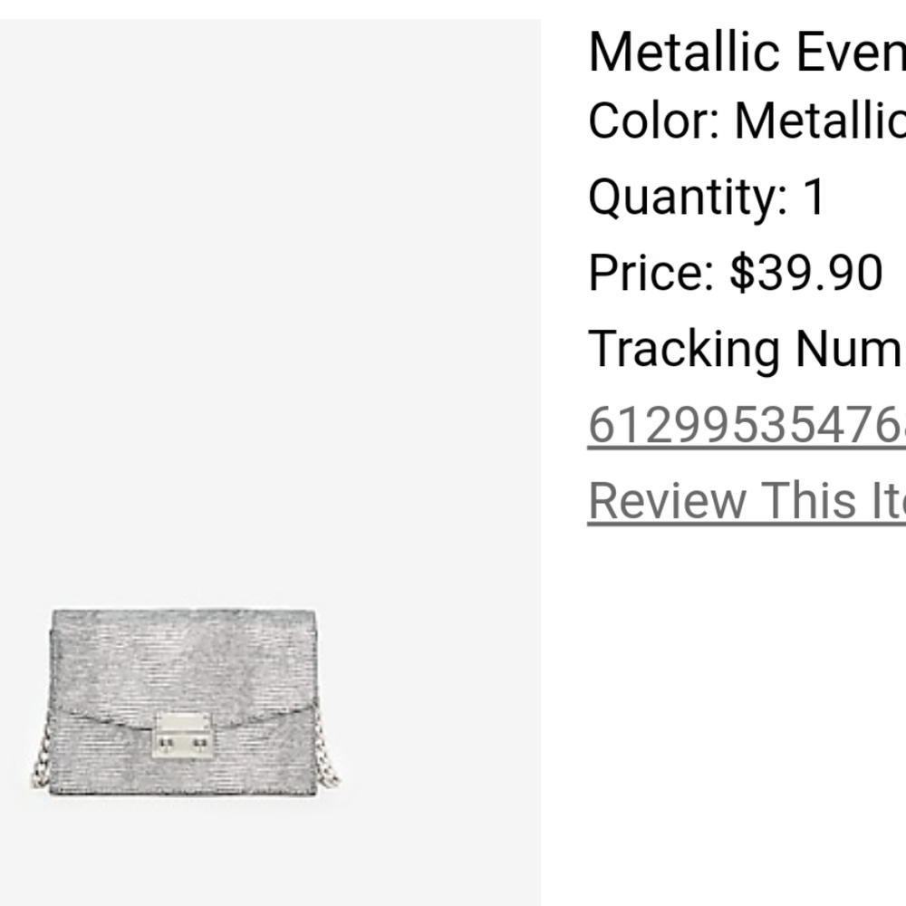 New metallic cross body purse